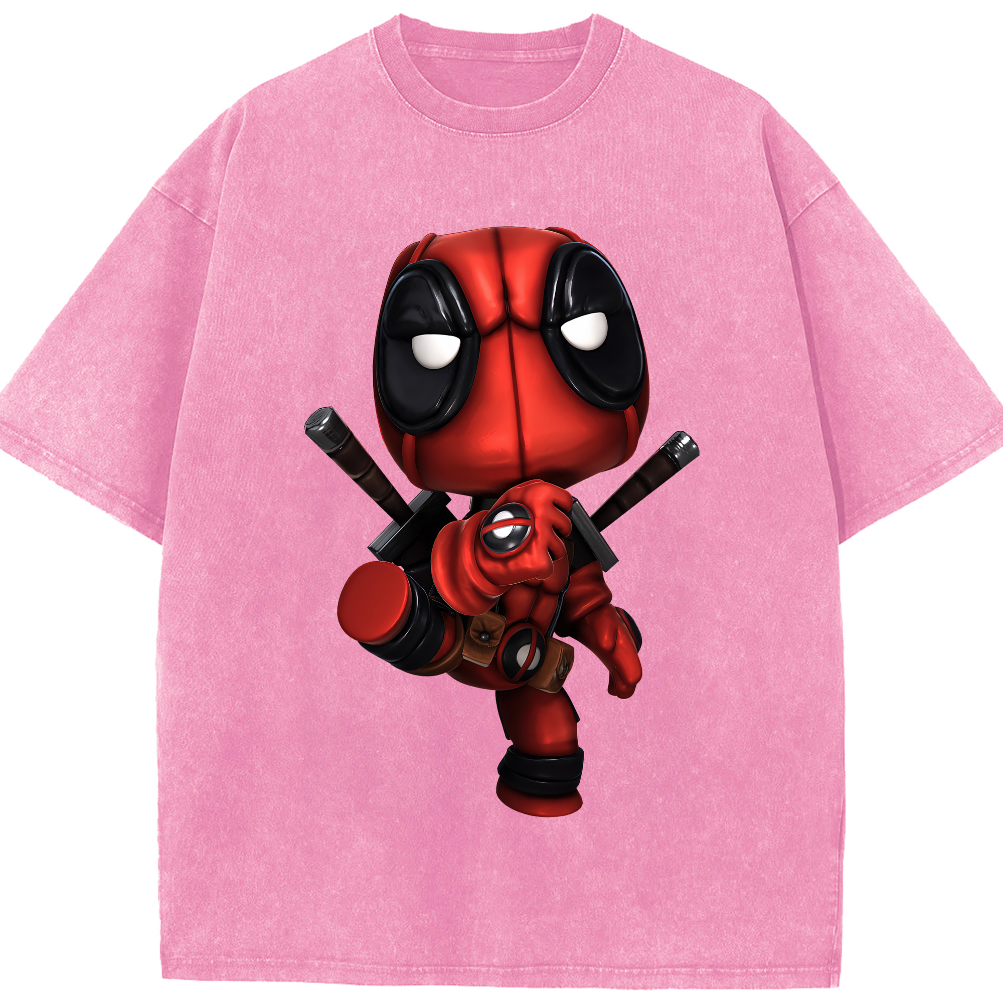 （画像用） Deadpool デッドプール 綿100% ヴィンテージ風 半袖Tシャツ（フロントプリント）